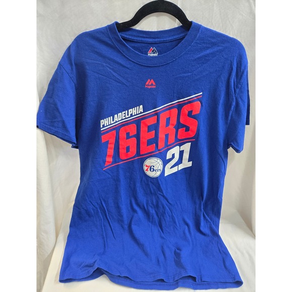 Philadelphia 76ers Majestic Embiid #21 NBA T-Shirt Mens Size M - Picture 1 of 5